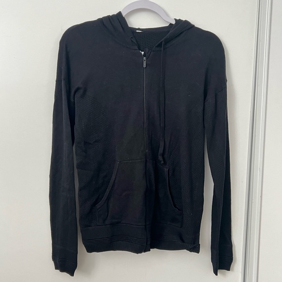 Lululemon Black Knit Zip Up Sweater - Picture 2 of 6